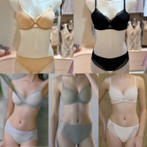 C컵D컵 VBR0999+VPT0999H 여름 광고 메인 시원한 메쉬 인견 심플 몰드컵 브래지어+햄팬티