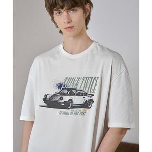 드로우핏 DRAW FIT 스페이스 올드카 반팔 티셔츠 WHITE DFTS4207WH 164486