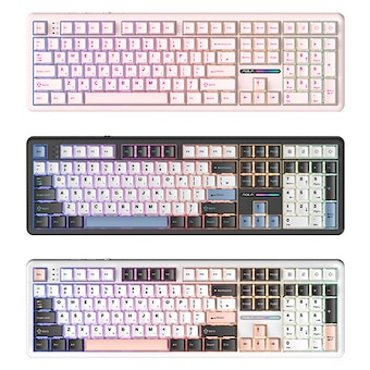 <b>AULA</b> F108 유무선 기계식 블러쉬 핑크 한글
