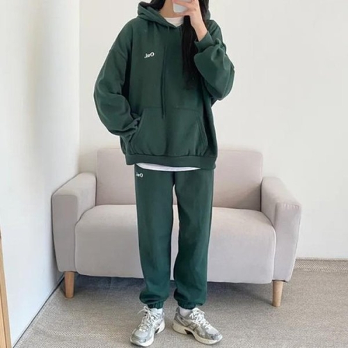 더블디 여성 데일리 로고 프린팅 캐주얼 후드티 셋업 LK-SS51 45328459A