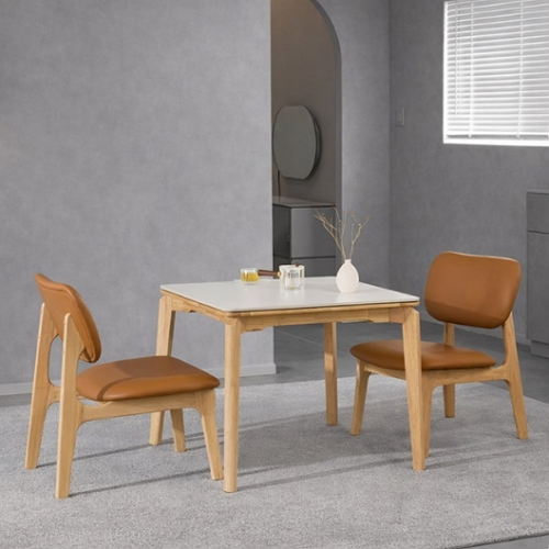 인터데코 낮아서 편안한 세라믹 식탁 800 (의자2개)_이미지