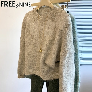 프리나인 플라워스팽글니트FRK54150A