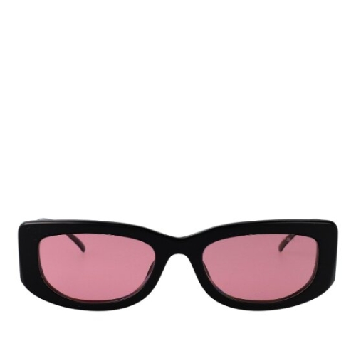 프라다 블랙 렉탱귤러 핑크 틴티드 선글라스 0PR 14YS 1AB30L 5