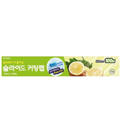 테이팩스 유니랩 슬라이드 커팅랩 25cm x 100m (1개)_이미지