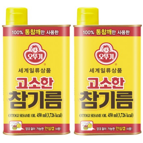 오뚜기 고소한 참기름 450ml (2개)_이미지
