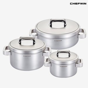 쉐프윈 316커퍼코어 통5중 16cm 양수냄비+20cm 양수냄비+24cm 양수냄비+2