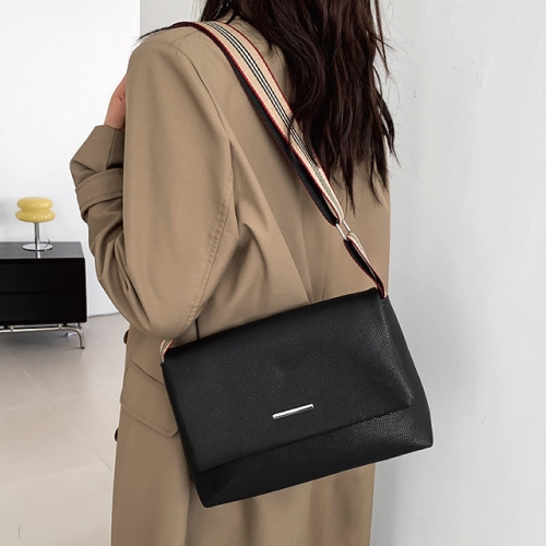 심플 솔리드 데일리 여성 스퀘어 숄더백 메신저 가방