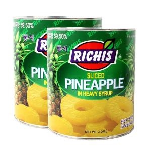 동서식품 리치스 파인애플 슬라이스 3kg (2개)_이미지