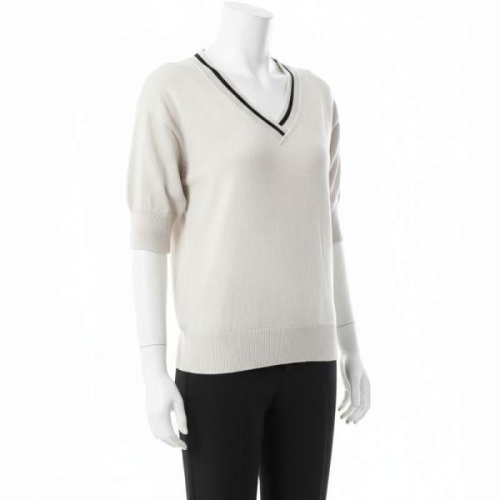 마가렛호웰 MHL 팁드 V넥 티셔츠 초크 WHKN0505S25LCJ