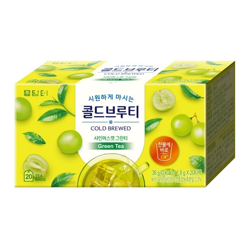 담터 콜드브루티 샤인머스캣 그린티 20T (1개)_이미지