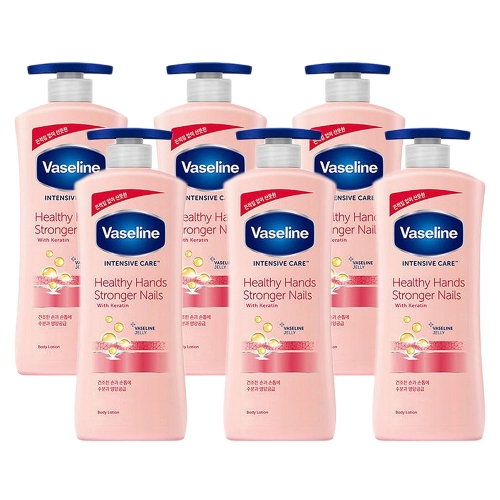 유니레버 바세린 인텐시브 케어 헬씨 핸드 앤 스트롱거 네일 로션 600ml (6개)