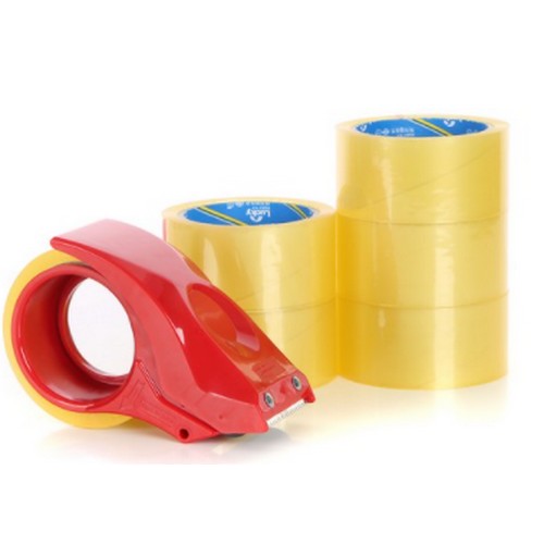 투명 박스테이프 50m x 6개 + 커터기 세트