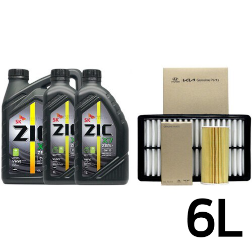 제로 X7 0W30 6L + 순정필터 현대 그랜저HG 3.0 LPI