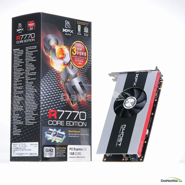 XFX 라데온 HD 7770 CORE Edition D5 1GB 디지탈그린텍_이미지