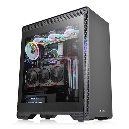 써멀테이크 S500 강화유리 (블랙)_이미지