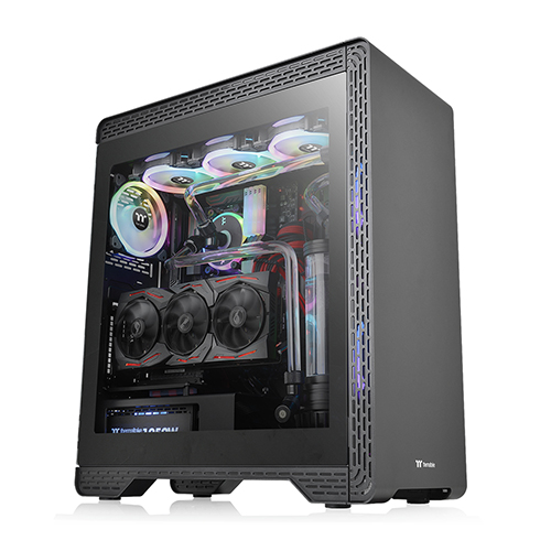 써멀테이크 S500 강화유리 (블랙)_이미지