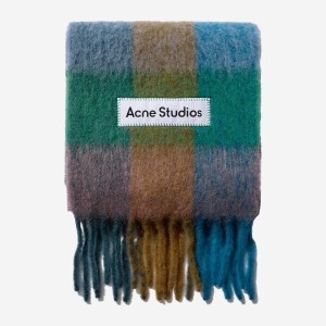 아크네스튜디오 로고 패치 모헤어 머플러 CA0084 (DL4, 그린카멜)_이미지