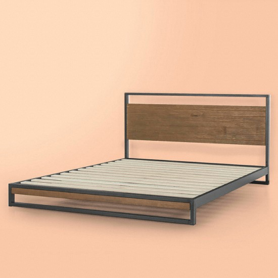 지누스 아이언라인 하이브리드 침대 K (매트별도)_이미지