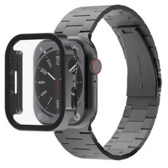 아이메이드잇 애플워치 로이스 메탈 스트랩+풀커버 보호 일체형 케이스