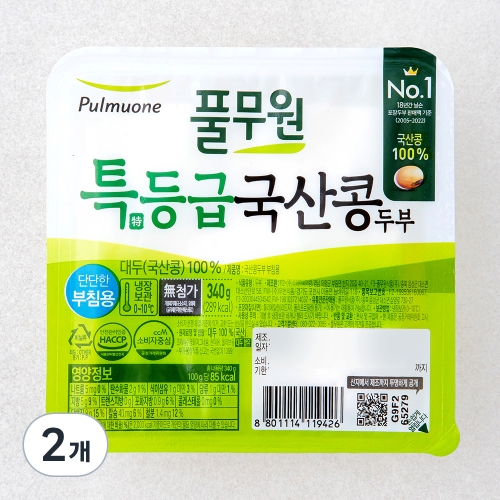 풀무원  국산부침두부 단단한/340G