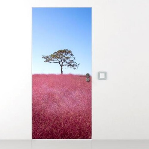 꾸밈 나무와핑크뮬리 gb865 [100cm x 210cm]