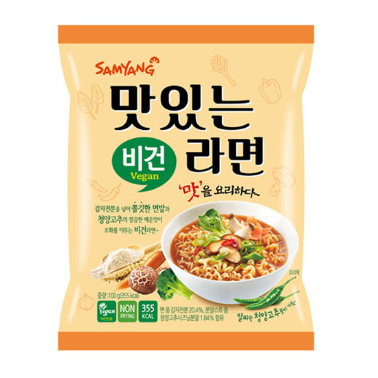 삼양식품 맛있는라면 비건 100g (16개)
