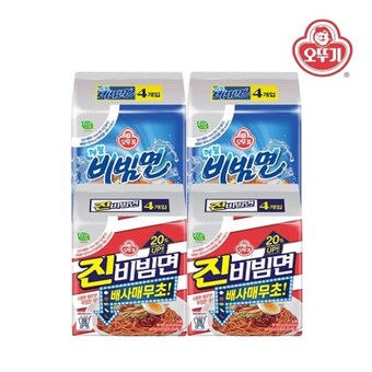 오뚜기 메밀<b>비빔</b><b>면</b> 135g 8개 + <b>진</b><b>비빔</b><b>면</b> 156g 8개