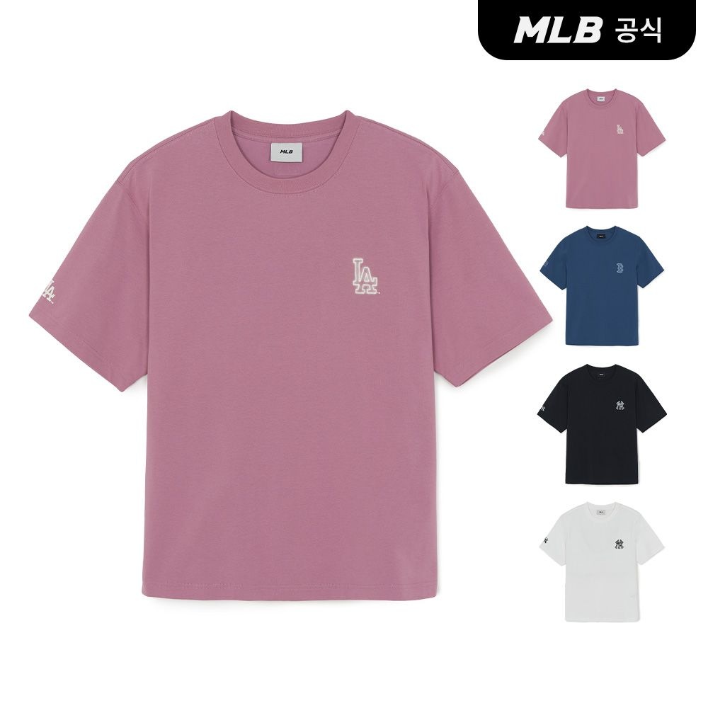 공용 베이직 등판 스트릿 로고 오버핏 반팔 티셔츠 4 COLOR 3ATSB0863