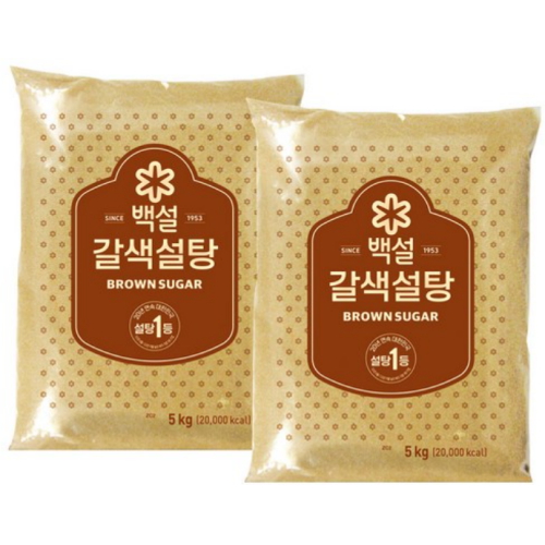 CJ제일제당 백설 갈색설탕 5kg (2개)