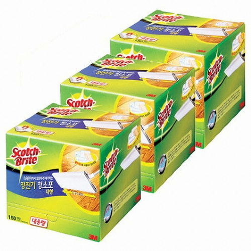 3M 스카치브라이트 정전기 청소포 대형 150매 (3개)