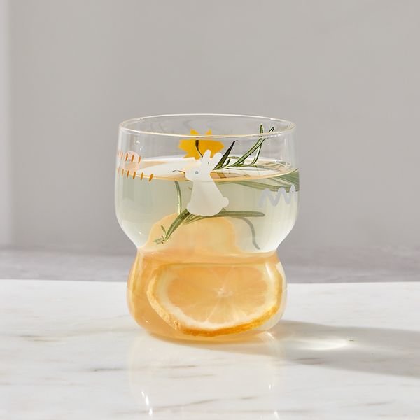 모던하우스 리틀버디 동글이 내열 유리컵 래빗 300ml