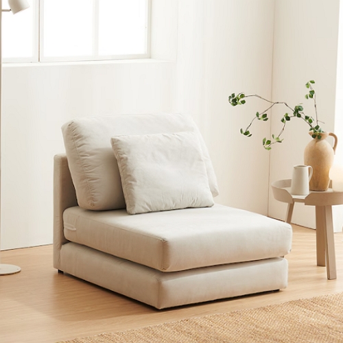 라인 암리스형 접이식 아쿠아텍스 패브릭 소파베드 1인용