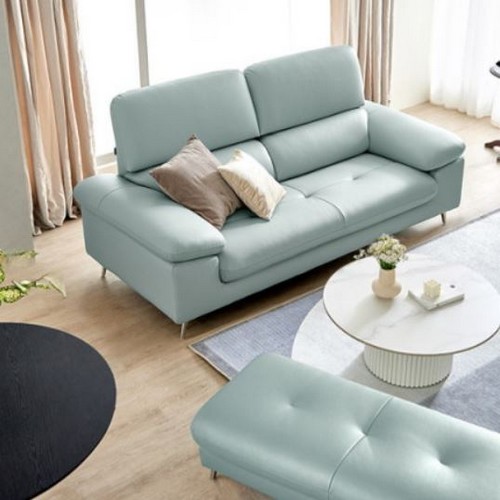 자코모 루셀 슈렁큰 천연가죽 소파 3인용 (벤치스툴포함)_이미지