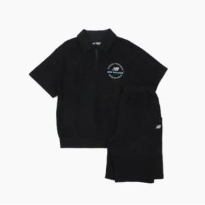 뉴발란스 키즈트레이닝세트 PQC NK9YFB201U-19 BASIC ESSENTIAL미니쮸리 반팔 스웨트셋업