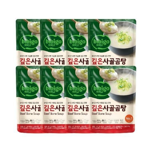 CJ제일제당 비비고 깊은 사골곰탕 500g (8개)