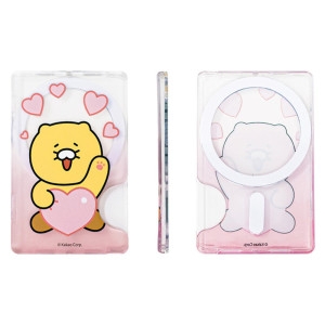 춘식이 캐릭터 맥세이프 투명 카드지갑 핑크 193306