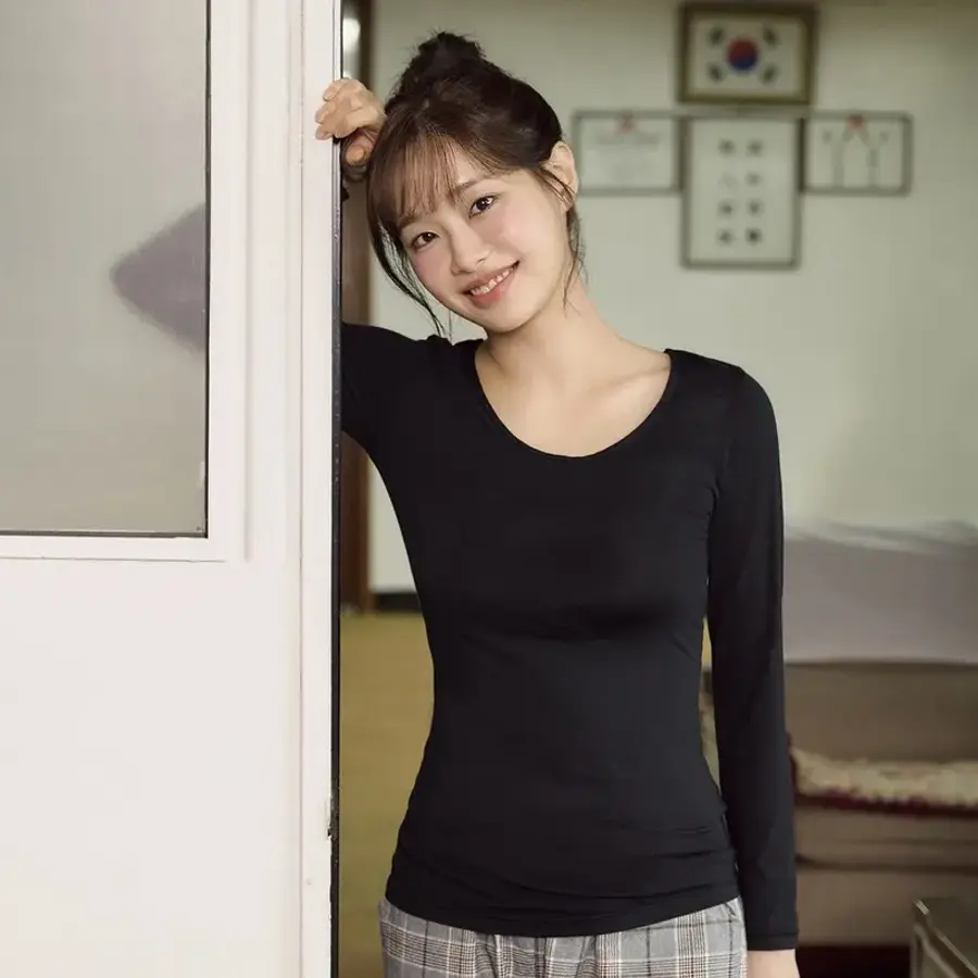 BYC 본사 보디히트 U넥 여성 긴팔티 OBS11031116270_이미지
