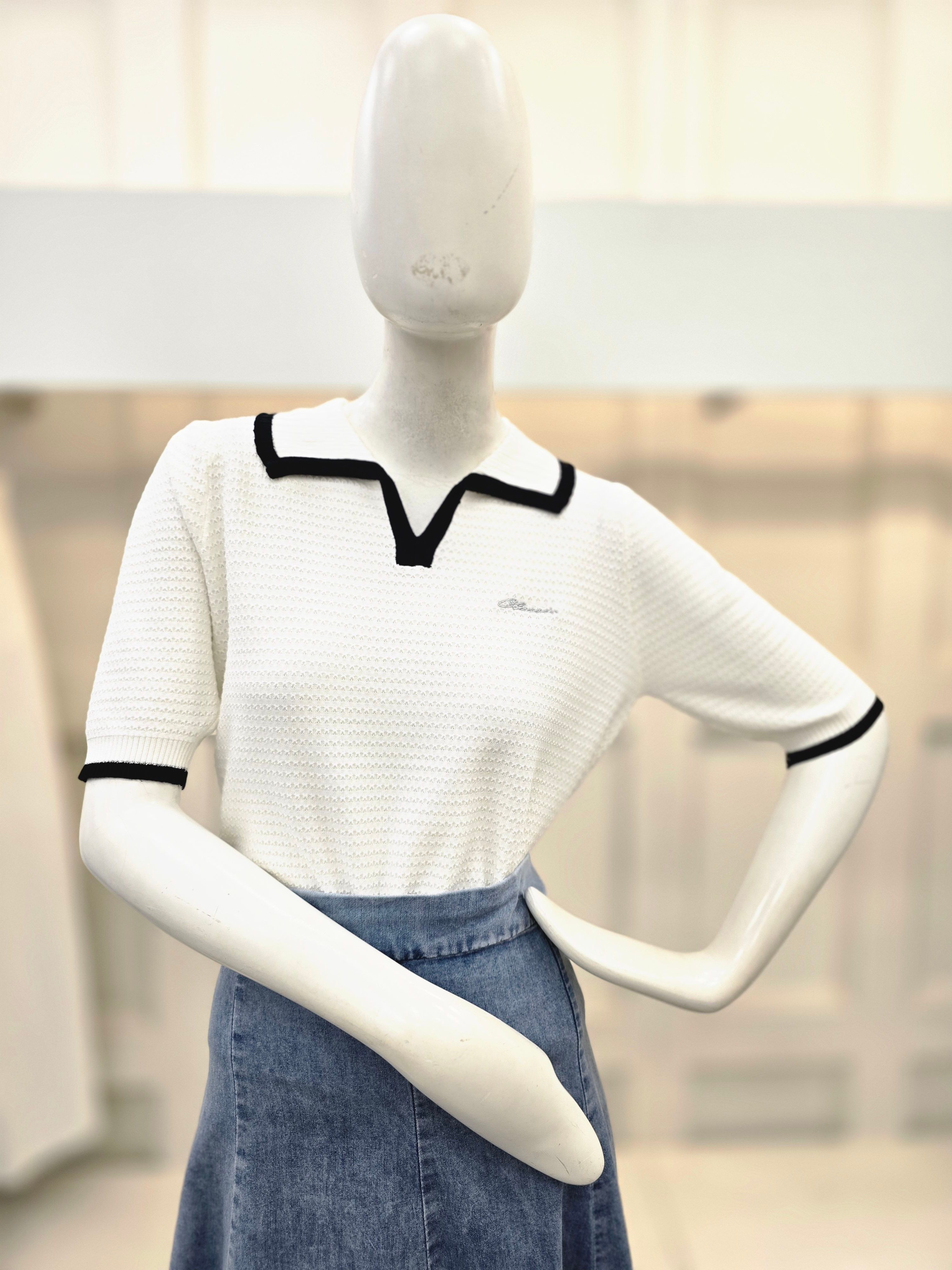 바바패션 더틸버리 임박상품 배색브이넥 칼라 풀오버니트 gtr4m1po54w_이미지