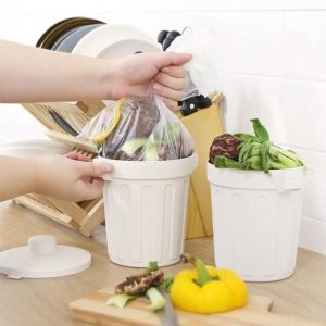 싱글라이프 밀폐형 미니 쓰레기통 음식물 1L