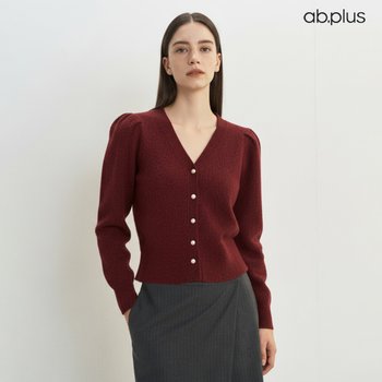 Ab.plus 진주 버튼 펄 러플 가디건 LSA1MY49A 622396_이미지