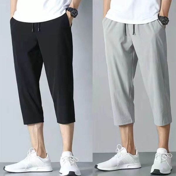 남성 여름 냉장고 7부 츄리닝바지 쿨링 트레이닝 팬츠 WFFHY9X