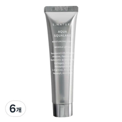 바이오코스메틱 에스네이처 아쿠아 스쿠알란 수분크림 60ml (6개)