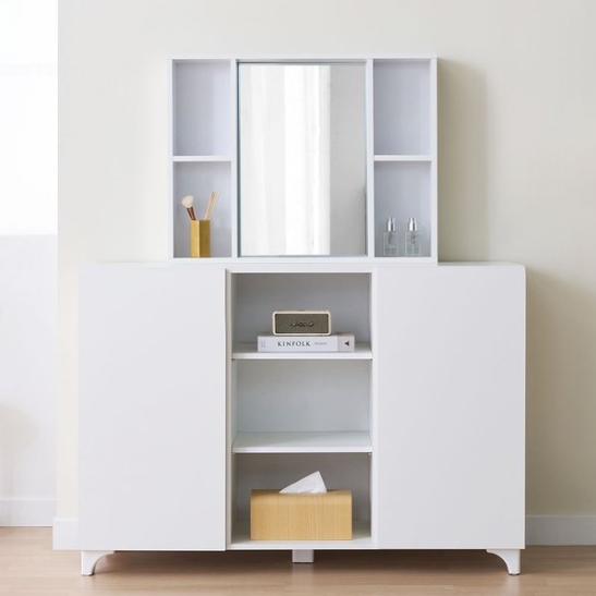 벨리카가구 고니 와이드 수납 화장대 1200