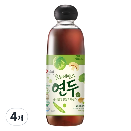 샘표식품 샘표 요리에센스 연두 순 830ml (4개)