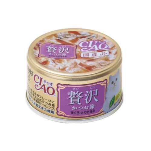 이나바 캣 챠오 제이타크캔 가다랑어포&참치&닭가슴살 A-145 80g (1개)_이미지