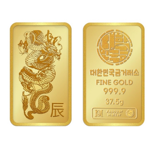 대한민국금거래소 청룡 용 골드바 37.5g_이미지