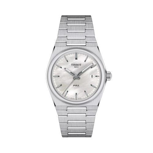 티쏘 PRX 35mm 쿼츠 스틸 화이트 T1372101111100_이미지