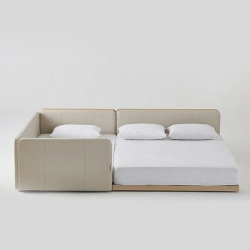 한샘 스테디2 기능 한쪽가드형 데이베드 패밀리침대 SS+Q (매트별도)_이미지