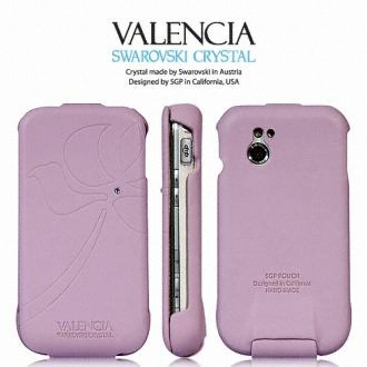 슈피겐 LG SU900 LU9000 KU9000 아레나폰 SGP 가죽케이스 발렌시아 스와로브스키 핑크