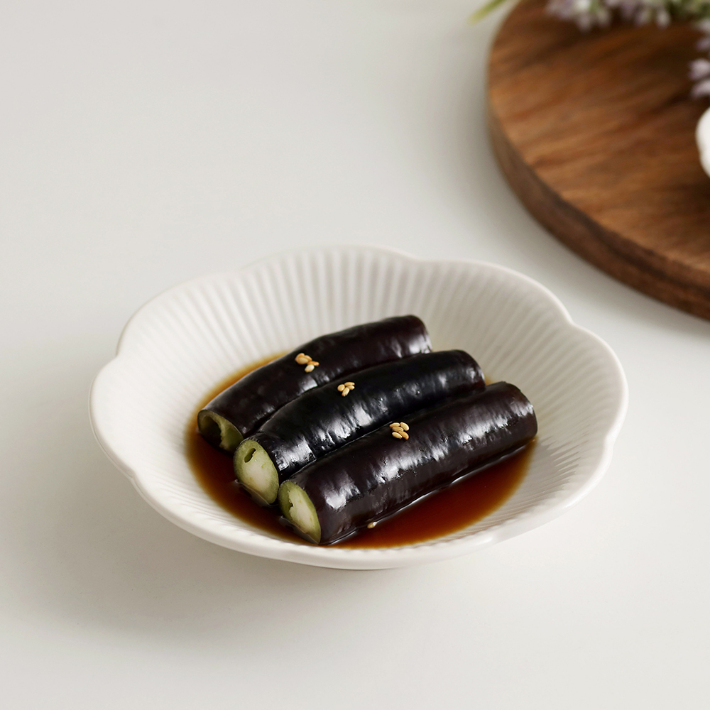 순백 화이트 도자기 찬기 중